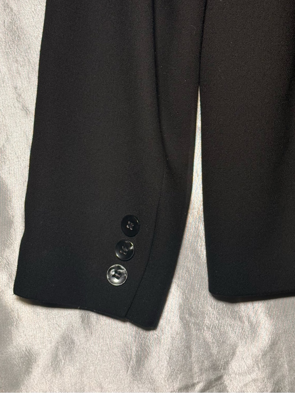VTG Amanda Smith Black Double Breasted Blazer Women Size 4 Rayon/polyester Lined - Picture 5 of 9